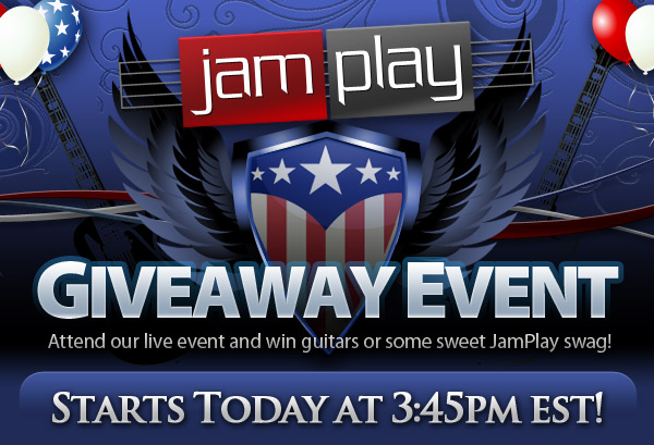 Live Giveaway Event!  Win guitars and gear!