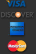 We accept Visa, Mastercard, American Express, and Discover
